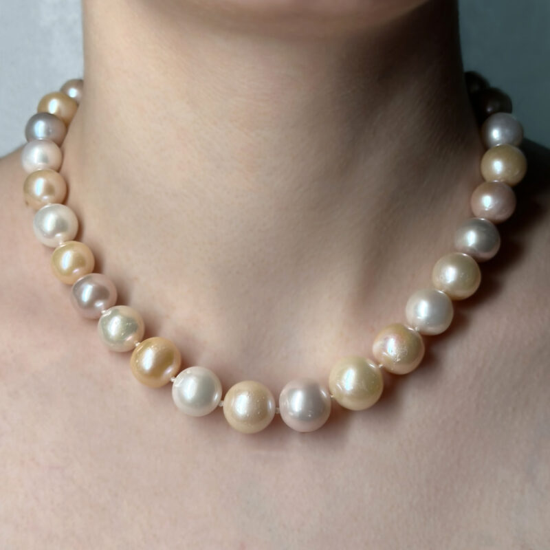 Collana Oro 18kt Perle Multicolor