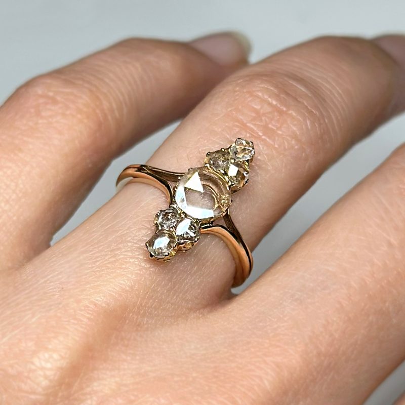 ANELLO ROSETTA ORO ROSA FLAVIORO