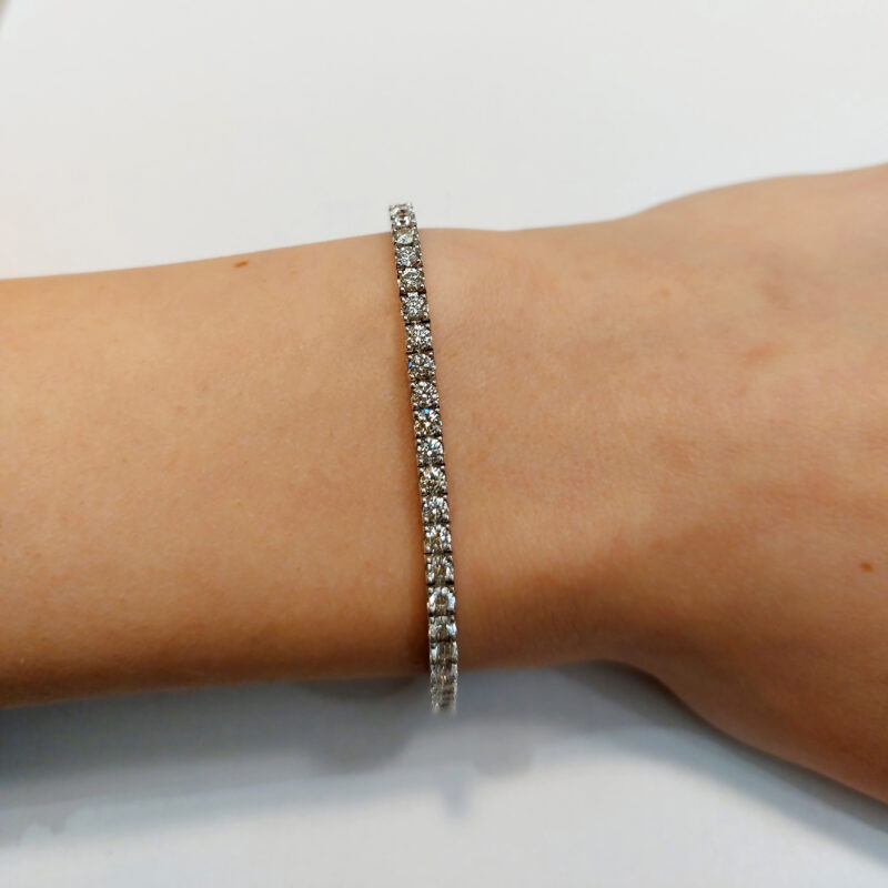 Flavioro Bracciale Tennis Oro 18kt Diamanti ct 4.00 G VS