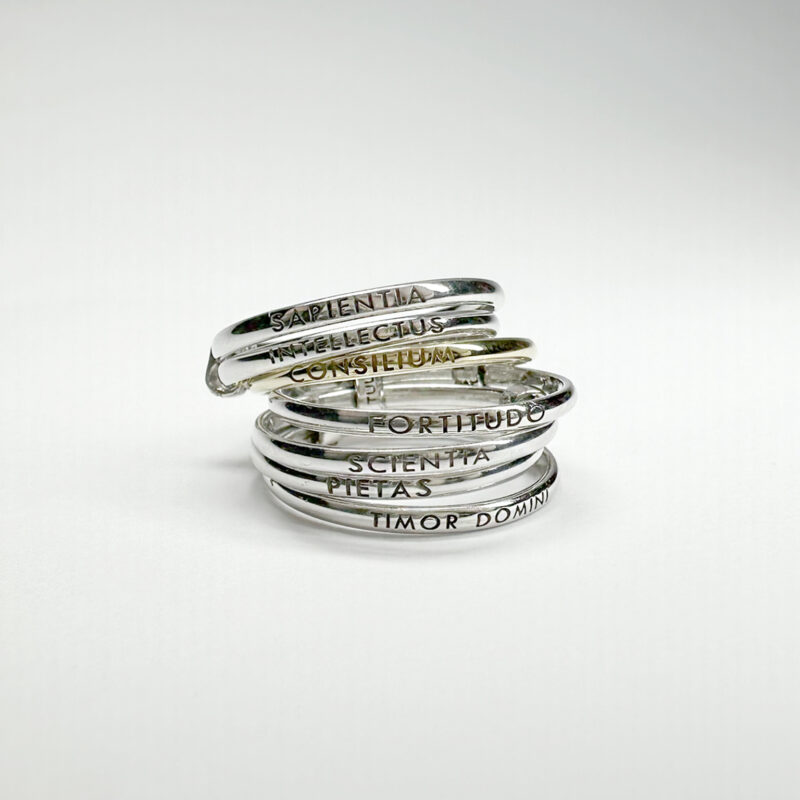 TUUM ANELLO SETTEDONI ARGENTO E ORO GIALLO 9KT