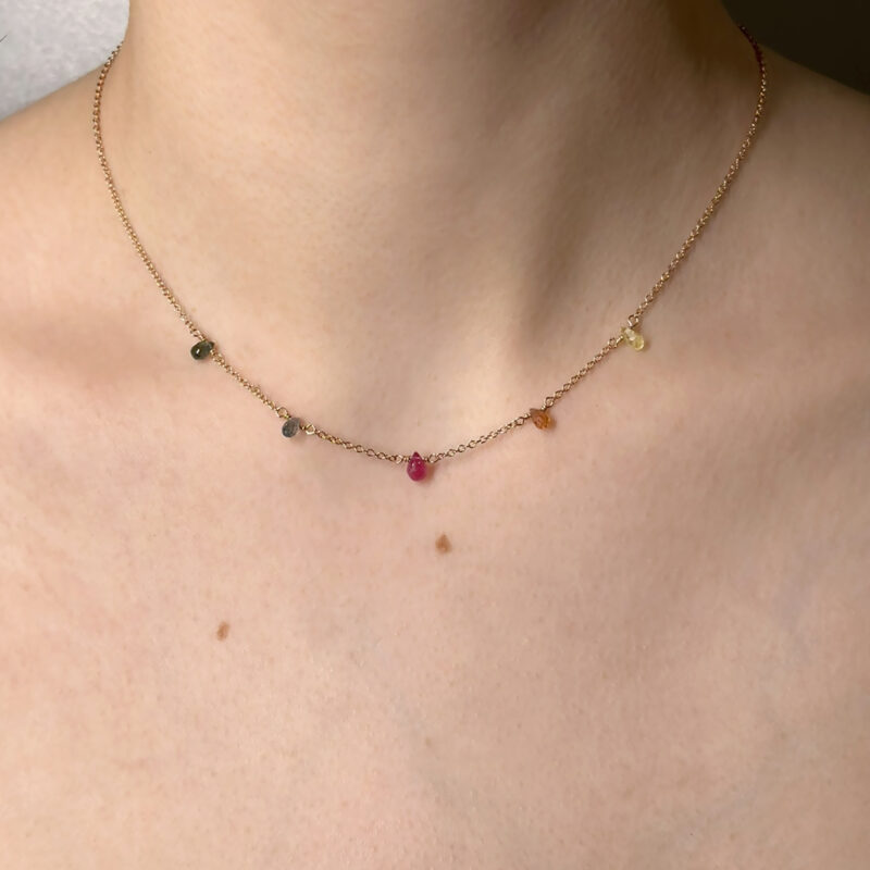 Flavioro Collana Dono² 18kt Zaffiri Multicolor