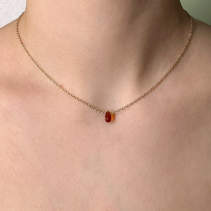 Flavioro Collana Oro 9kt Quarzo Citrino