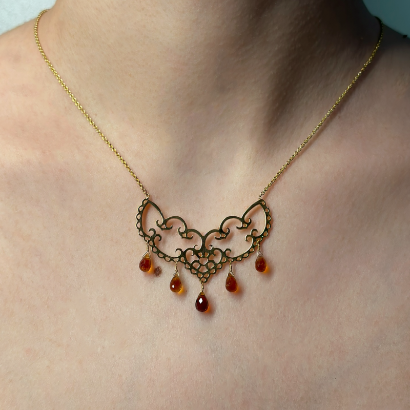 Flavioro Collana India Quarzi Citrini