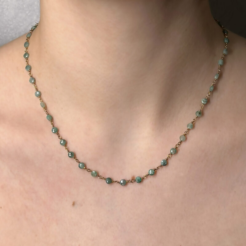 Flavioro Collana Oro 9kt Smeraldi