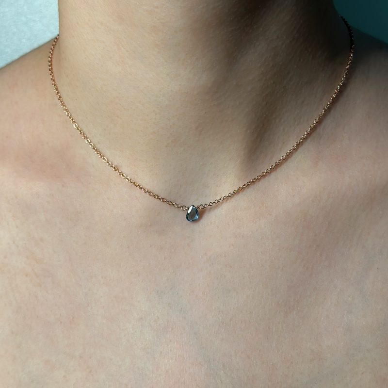 Flavioro Collana Dono² 9kt Topazio Blu London