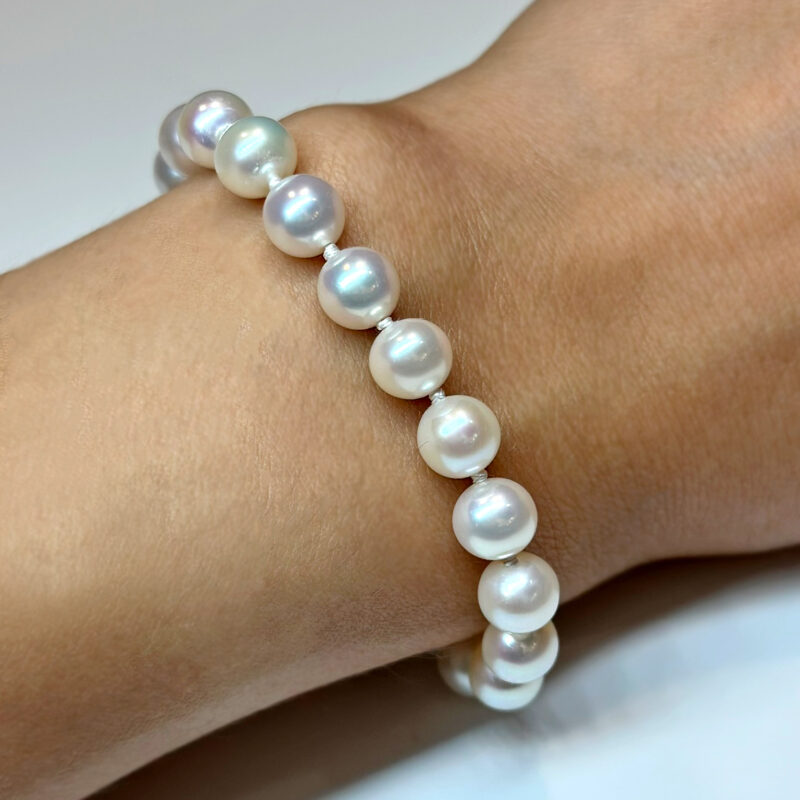 bracciale perle acqua dolce oro