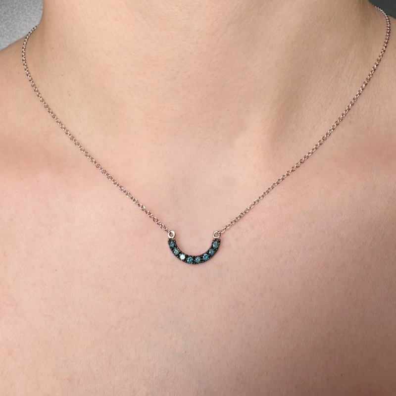 Flavioro Collana Diamanti Blu ct 0.24