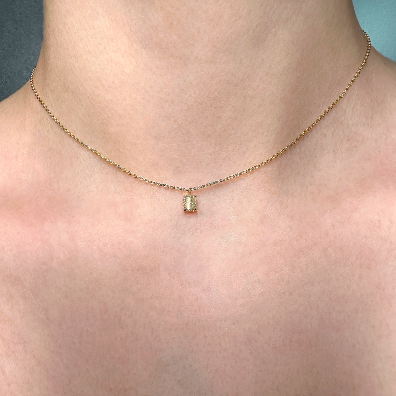 Flavioro Collana Oro 18kt Diamante Giallo ct 0.50