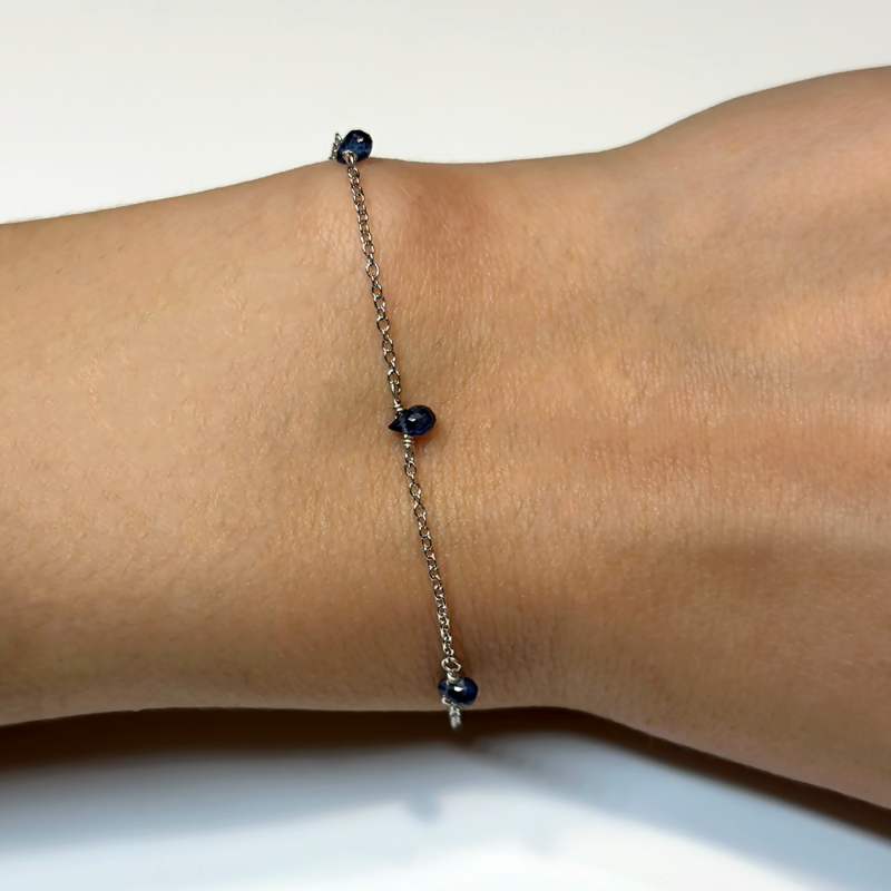 Flavioro Bracciale Dono² Oro Bianco 18kt Zaffiri Blu