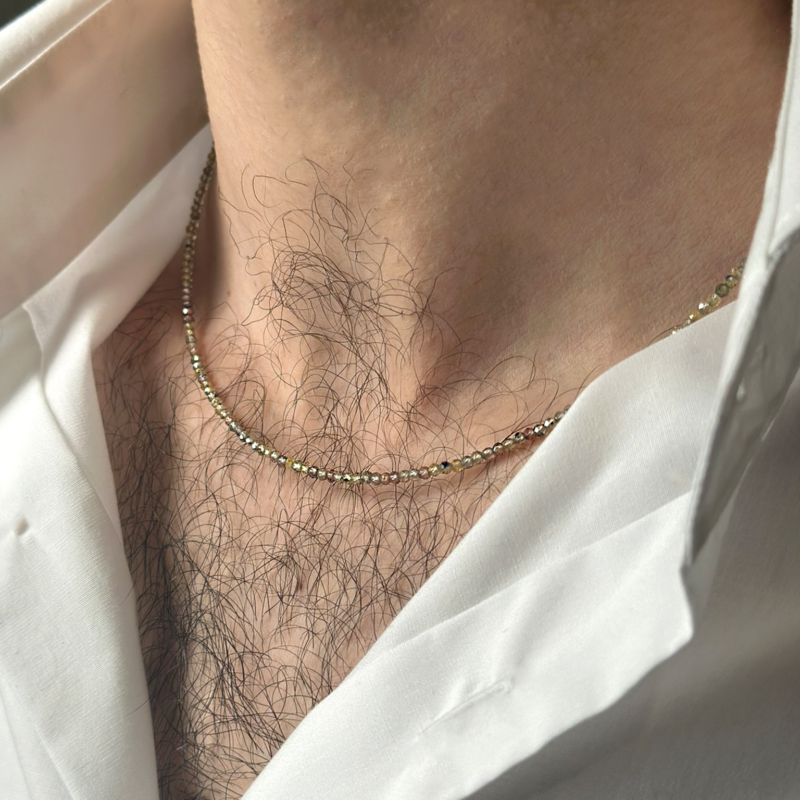 Flavioro Collana Rainbow Unisex Zaffiri Gialli Oro 18kt