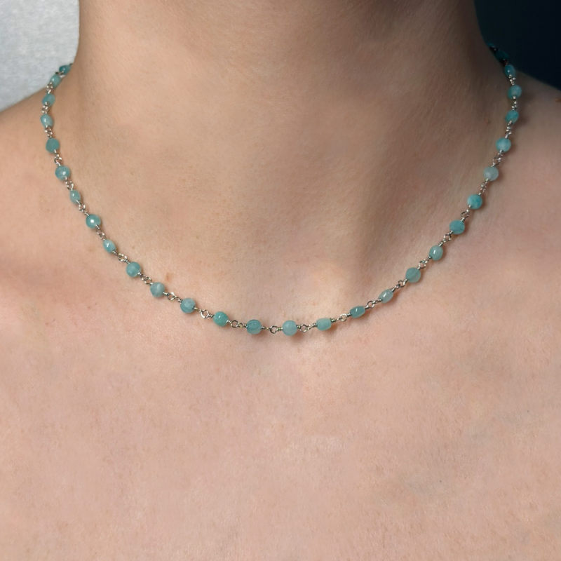 Flavioro Collana Amazzonite
