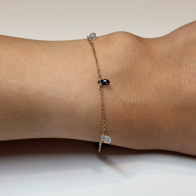 bracciale dono zaffiri oro rosa