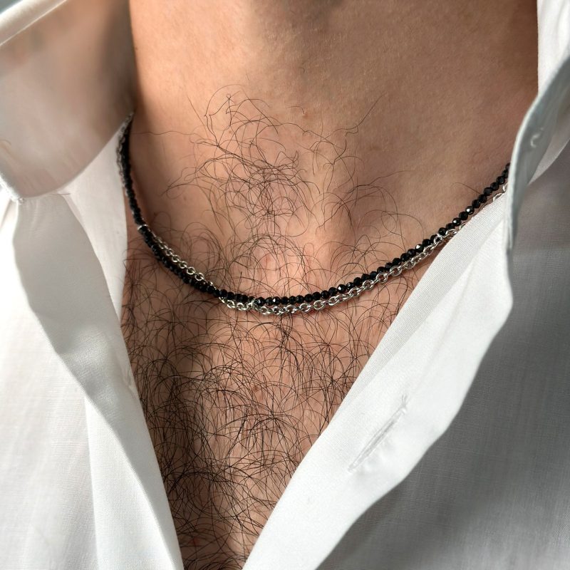 collana uomo spinelli e oro