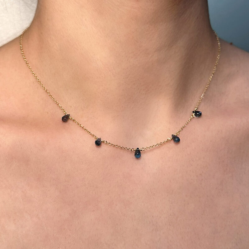 collana dono 5 topazi blu london