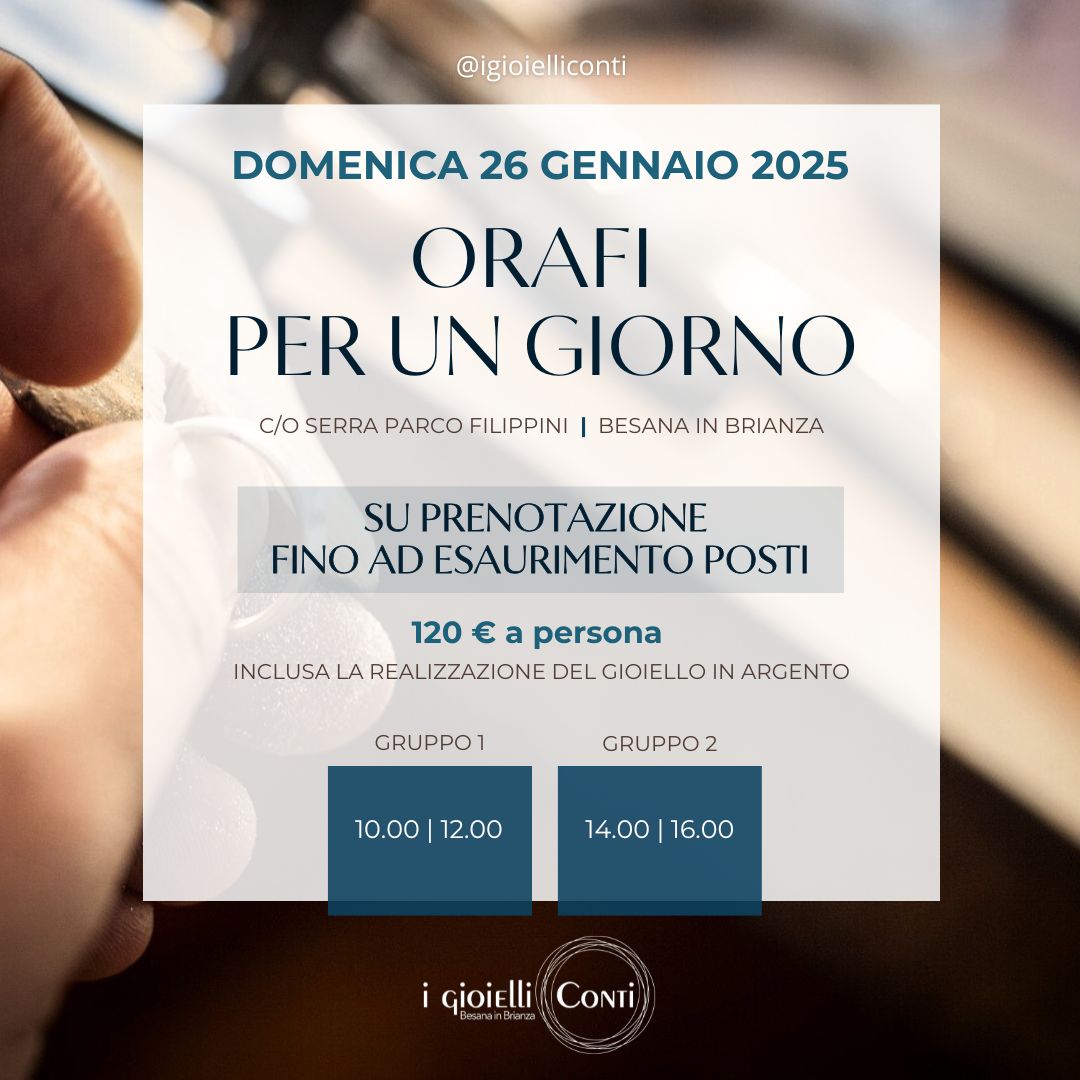 workshop i gioielli conti orafi per un giorno