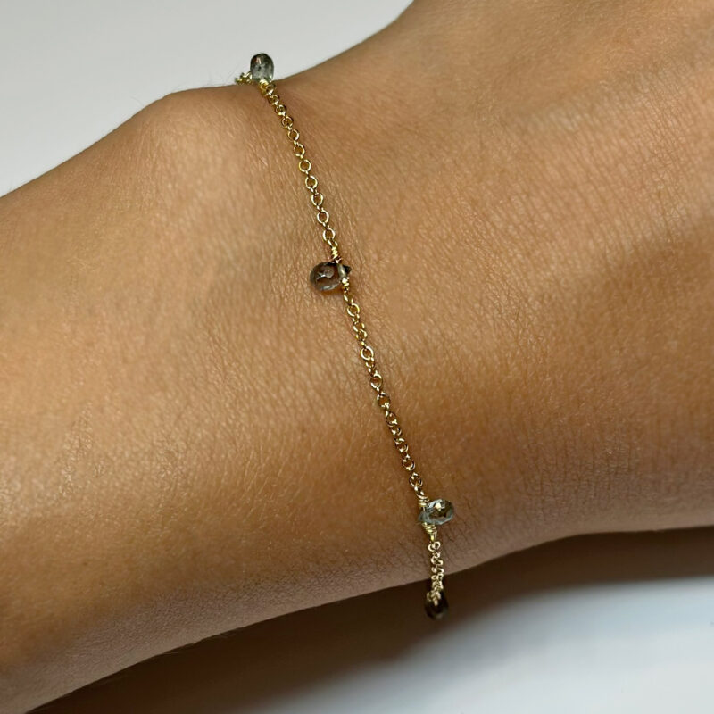 bracciale dono 5 zaffiri verde