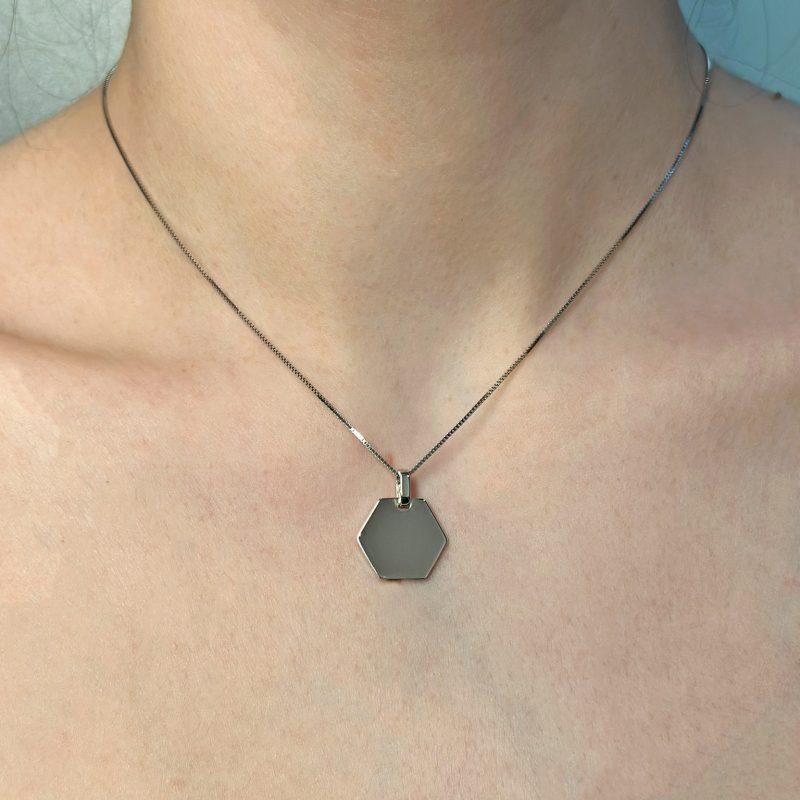 Ciondolo esagono Flavioro argento