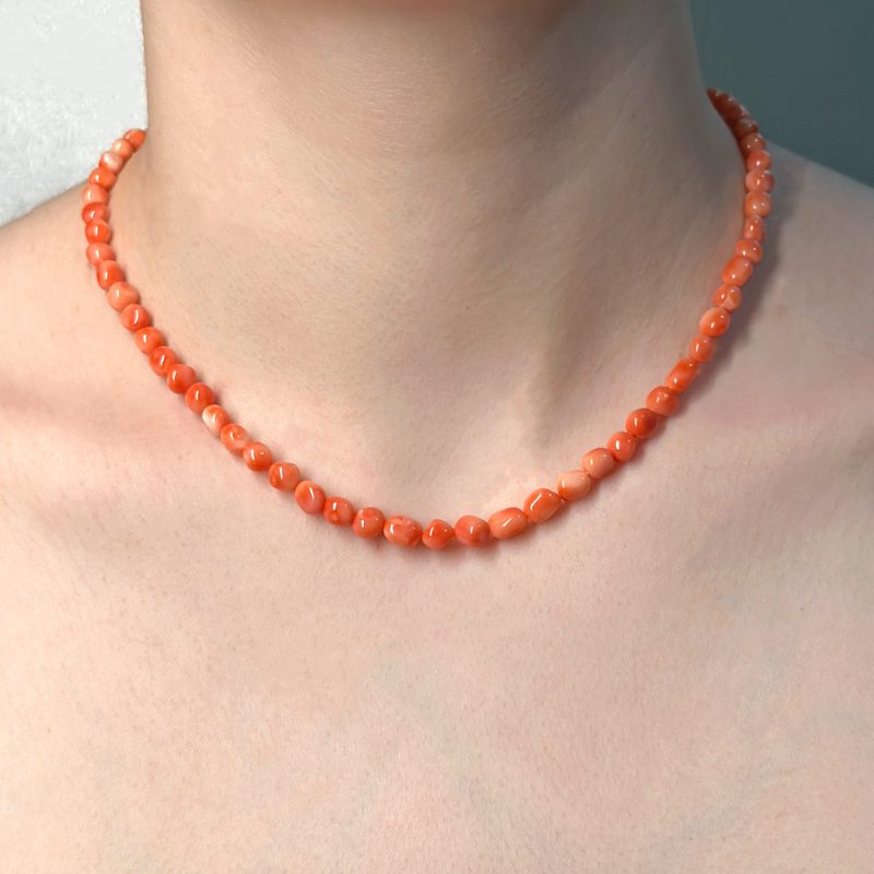 collana Flavioro corallo mediterraneo oro giallo 18kt