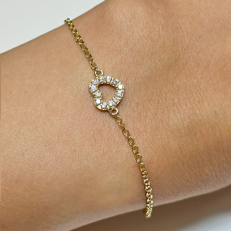 bracciale flavioro cuore piccolo diamanti