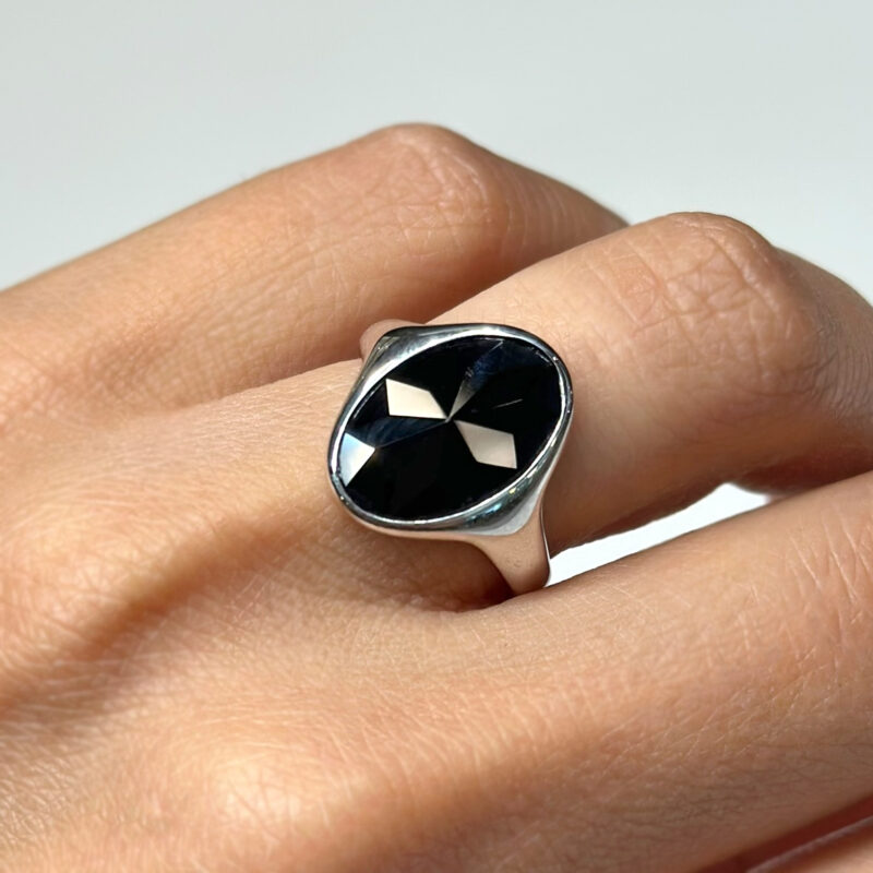 anello ossidiana flavioro