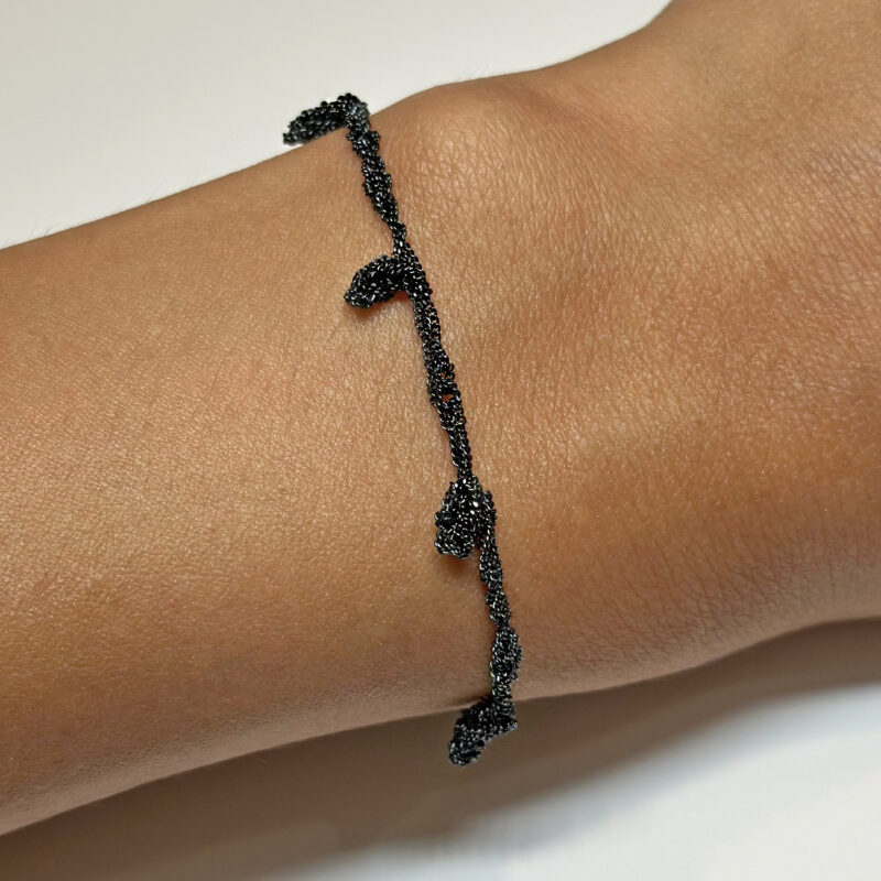 bracciale spinato cargento nero marcela salvador