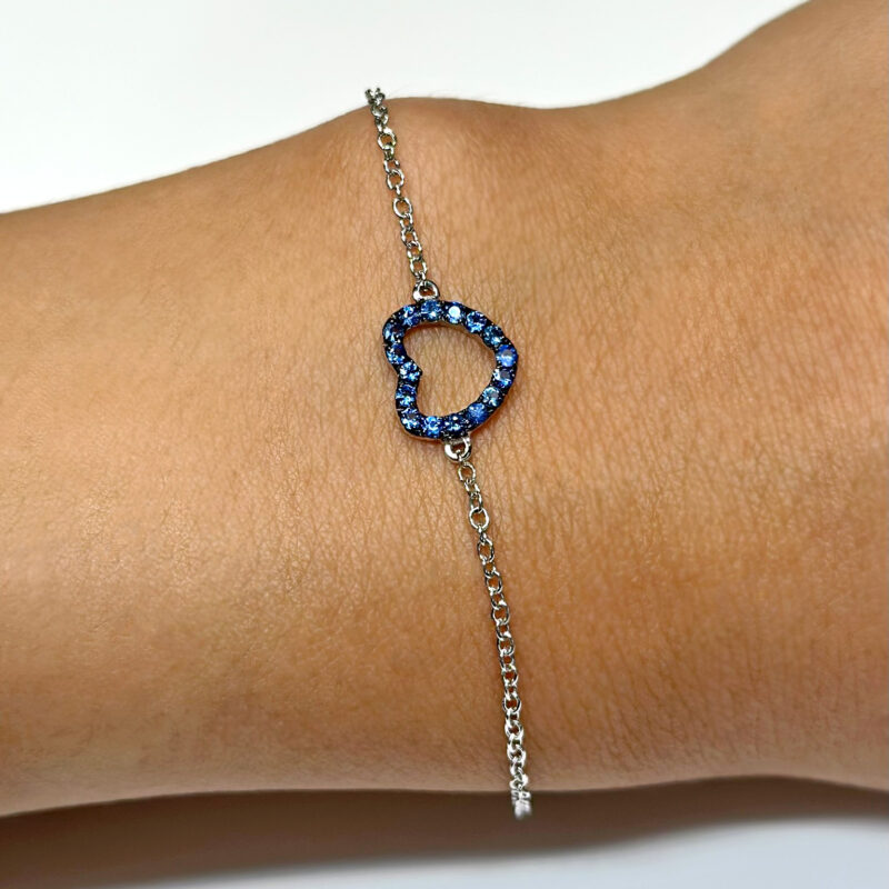 Bracciale Flavioro cuore zaffiri ct 0.35