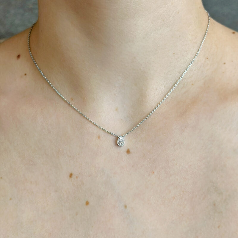 collana flavioro goccia diamante ct 0.12 g vs
