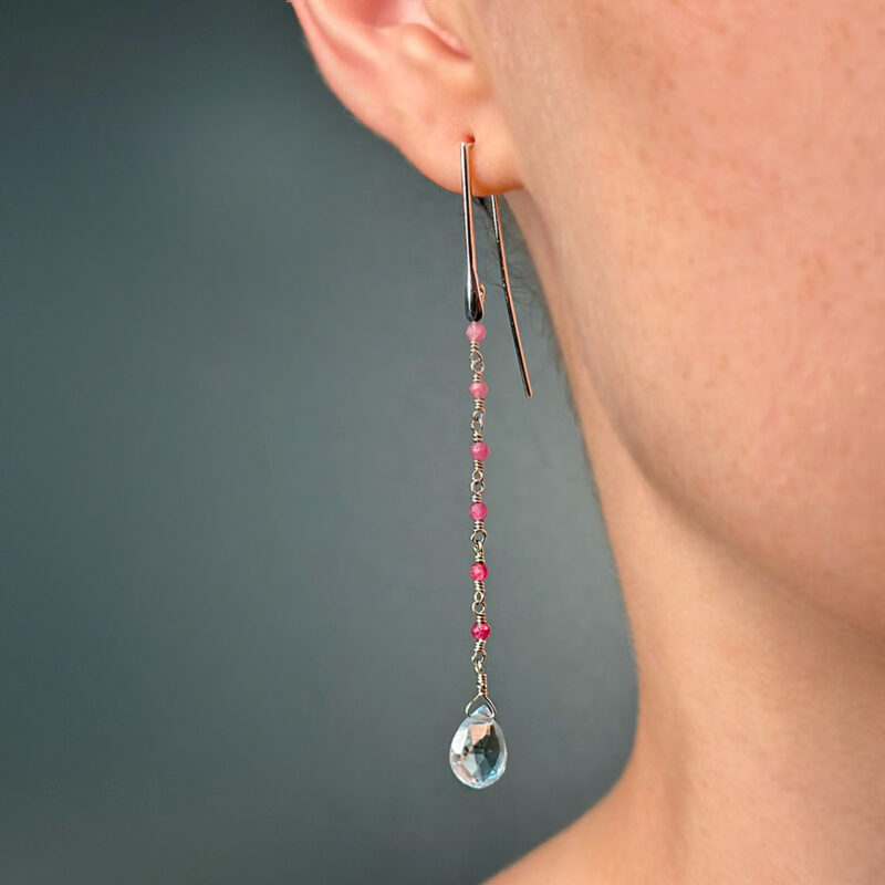 Orecchini Topazi e Rubini