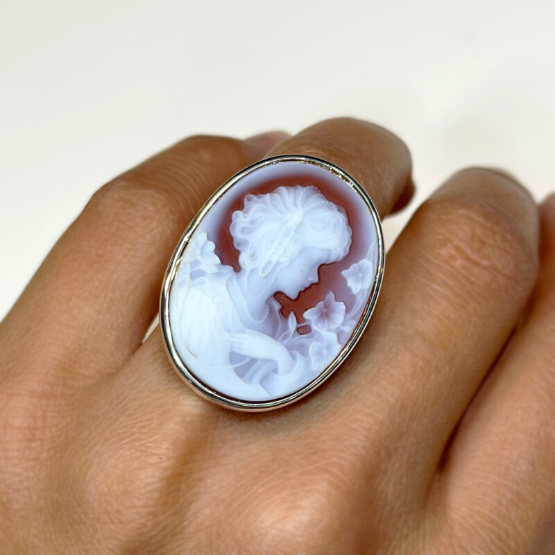 Anello Flavioro in argento con cammeo