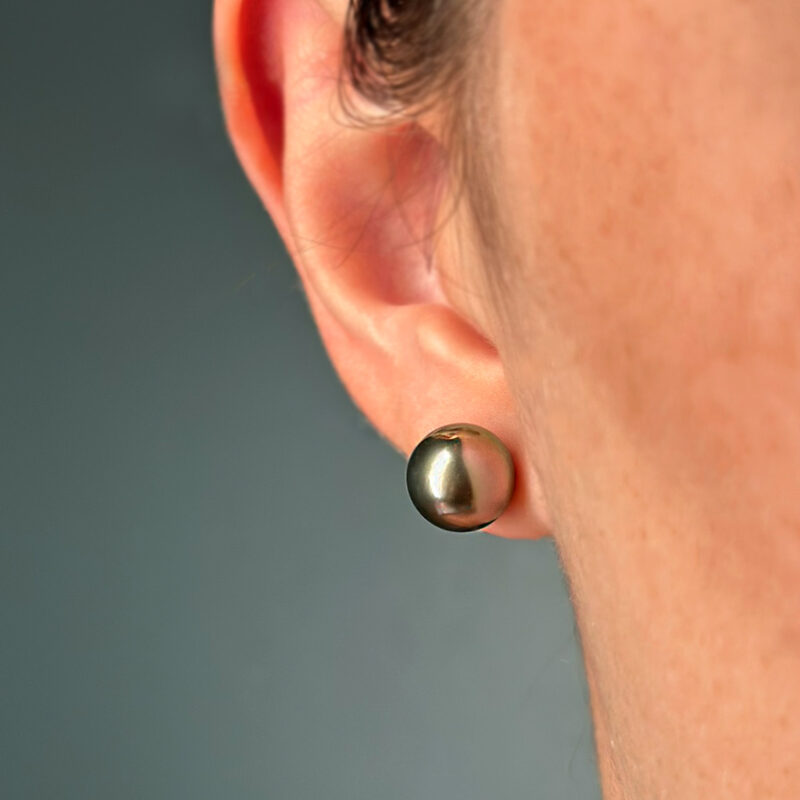 Orecchini oro 18kt perla tahiti 9.5-10 mm