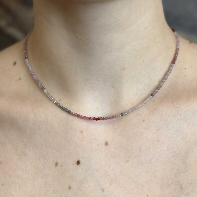 collana rainbow tormalline rosa flavioro