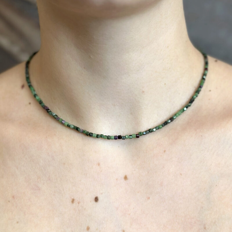 collana zoisite oro flavioro