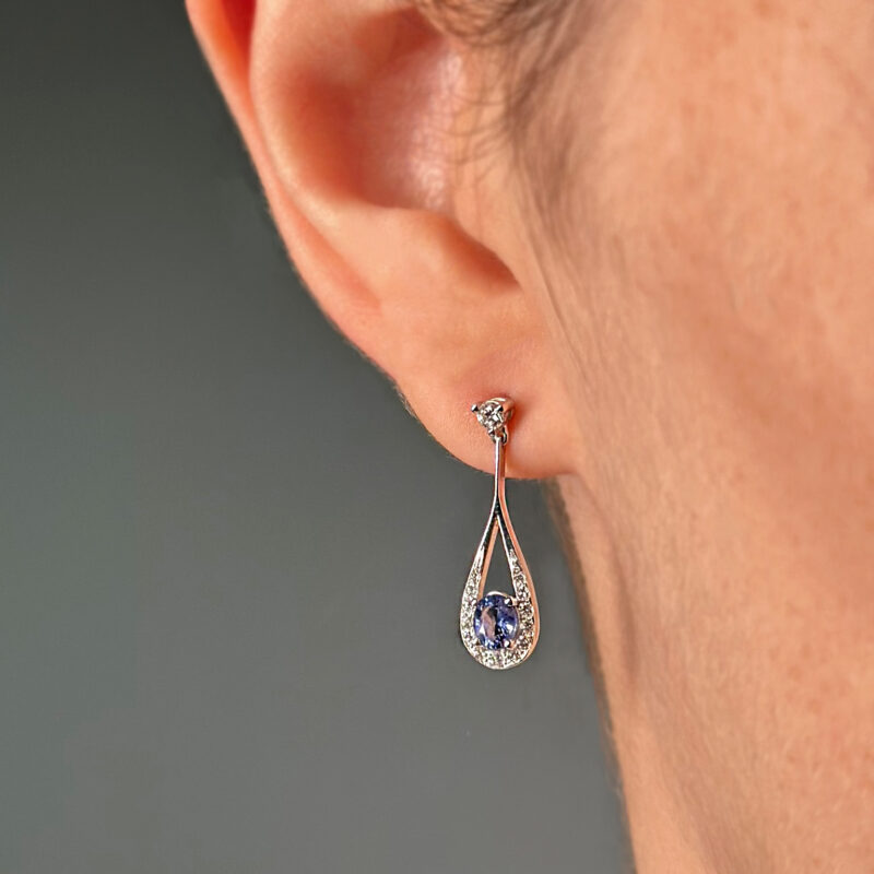 Flavioro Orecchini Oro 18kt con zaffiri e Diamanti