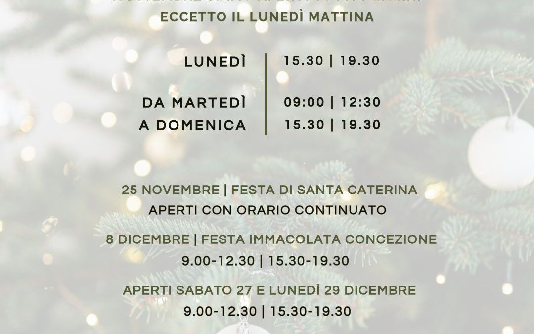 ORARI DICEMBRE