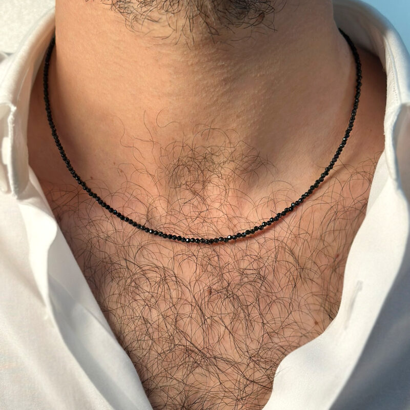 Collana Unisex Spinelli neri Flavioro