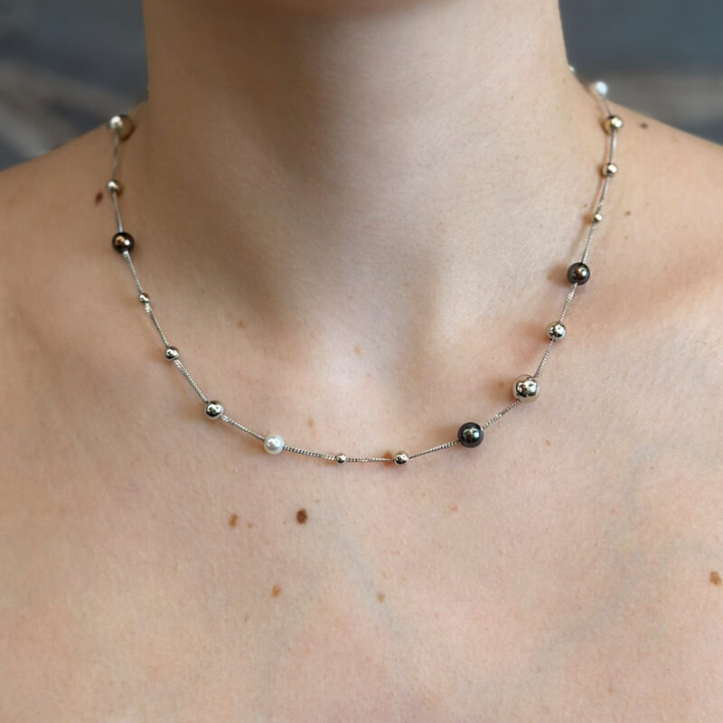 Collana oro 18kt perle