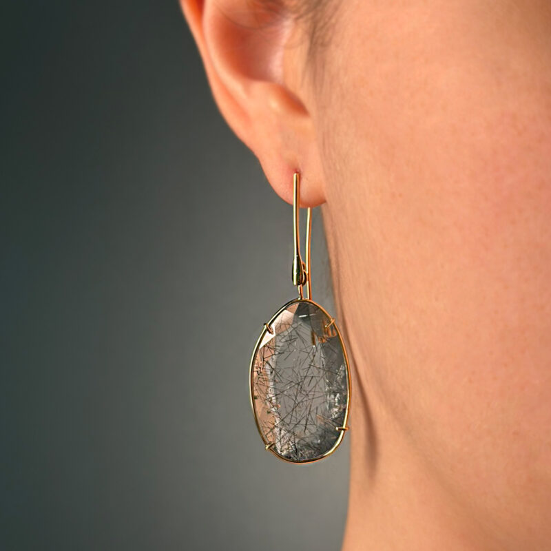 orecchini quarzo rutilato