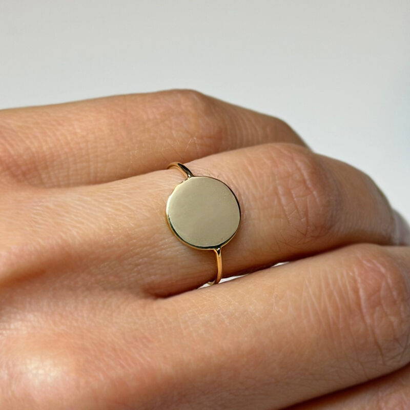 anello Flavioro dischetto oro giallo