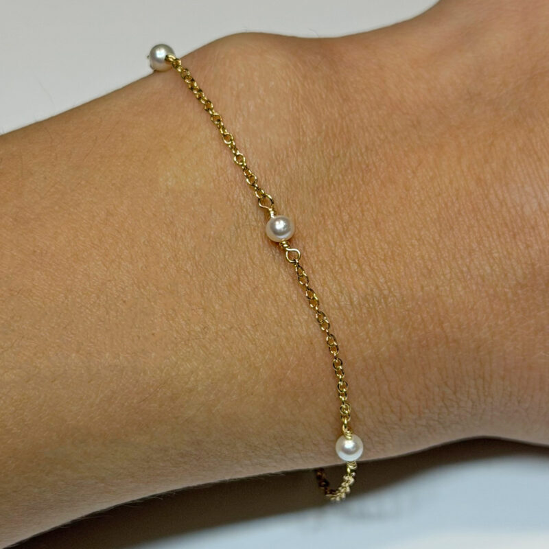 Bracciale oro 18kt perle di acqua dolce