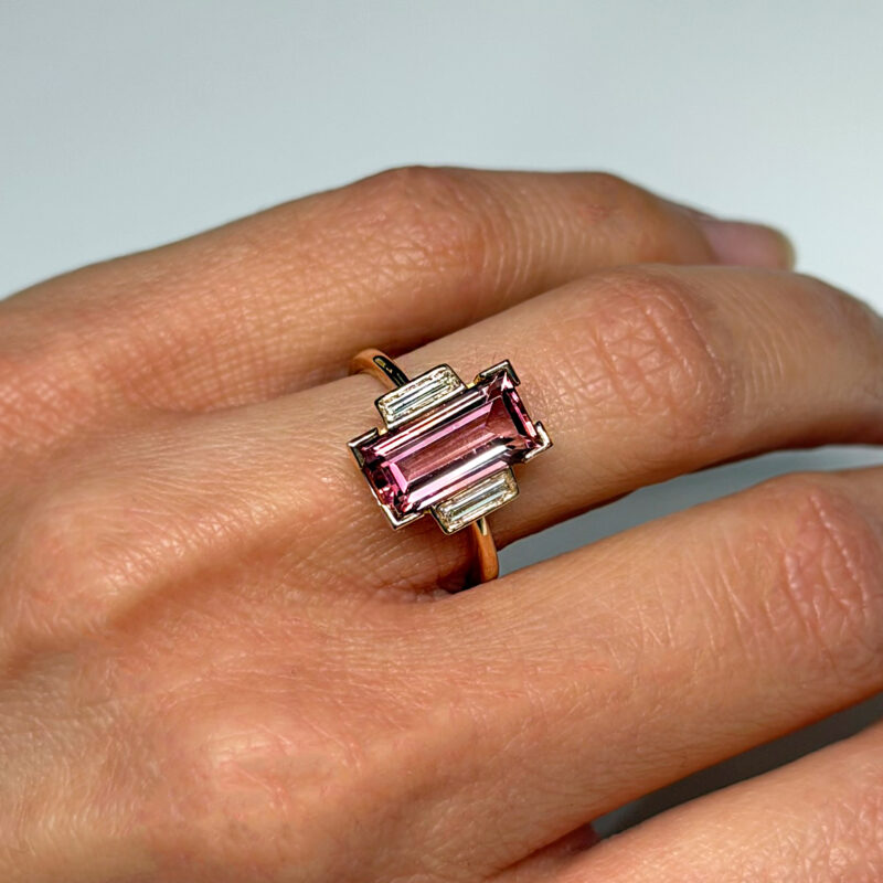 anello tormalina flavioro