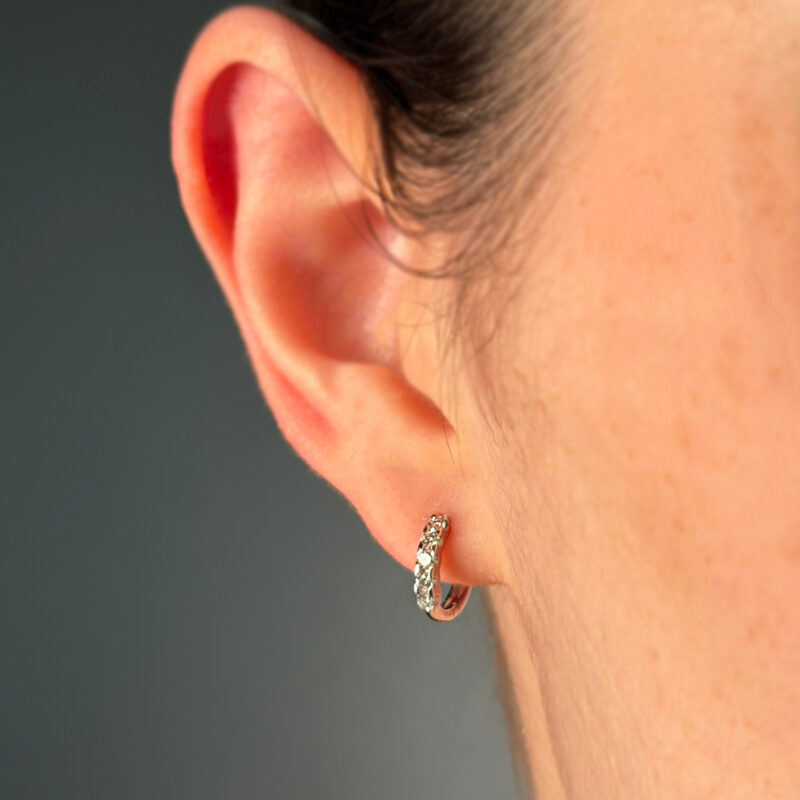 orecchini Flavioro cerchietto diamanti 12 mm 0.30 g vs