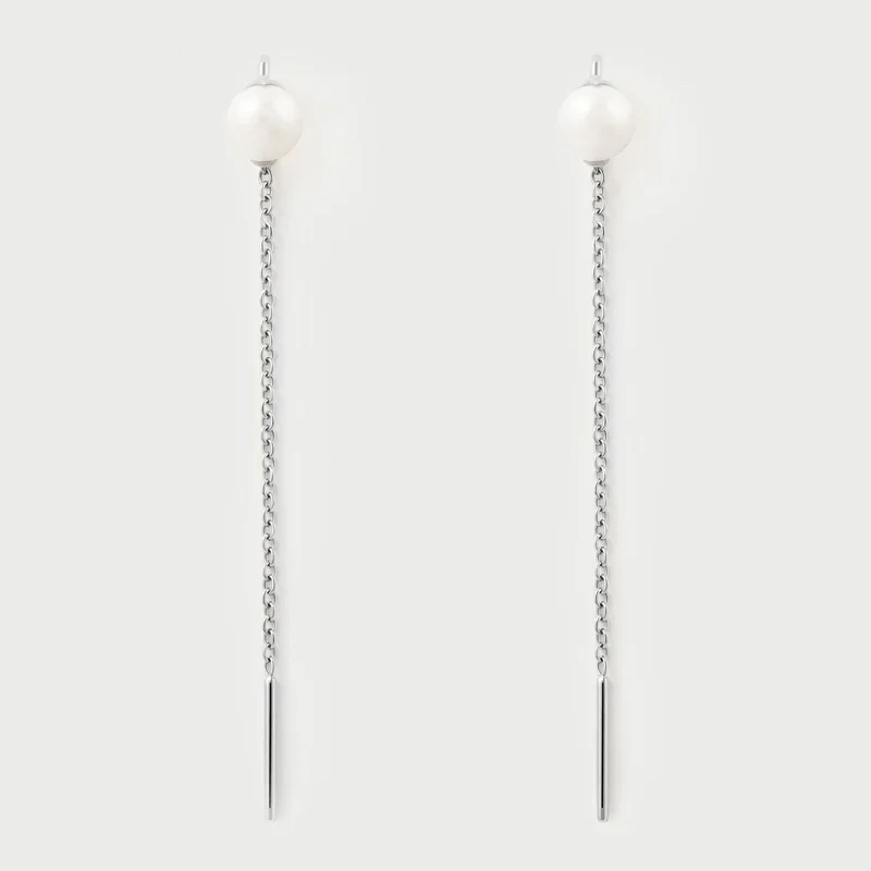 Orecchini in argento con perla Lyra