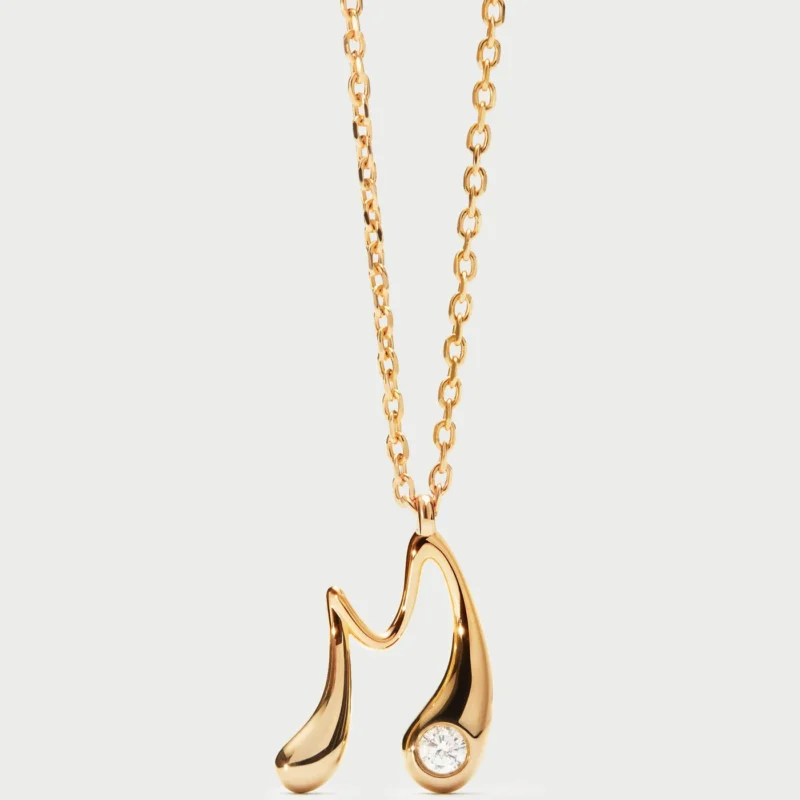 Collana con pendente iniziale M CO01-B86-U