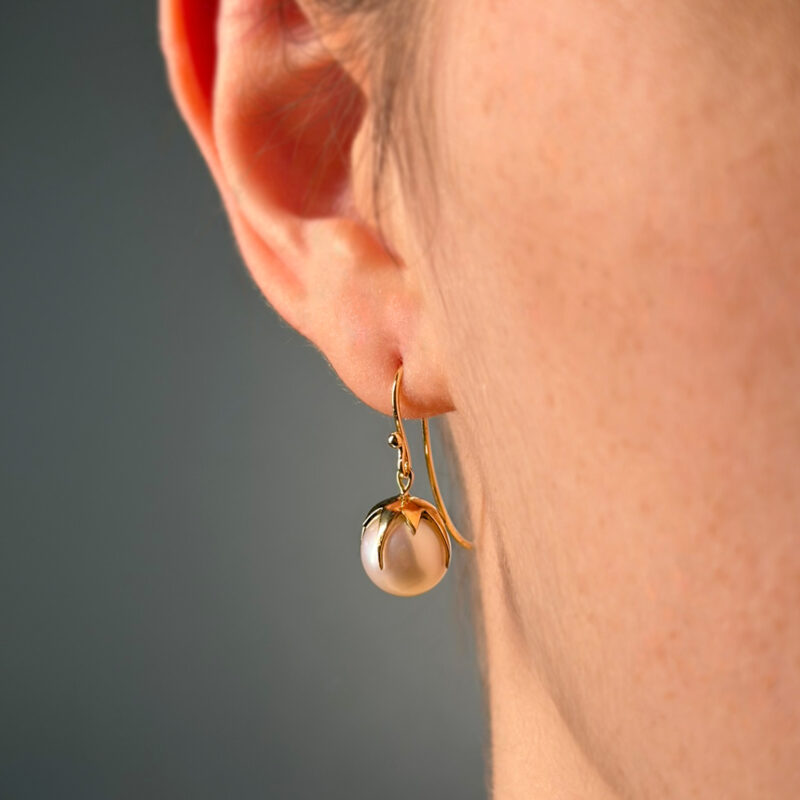 orecchini monachella oro giallo perla flavioro